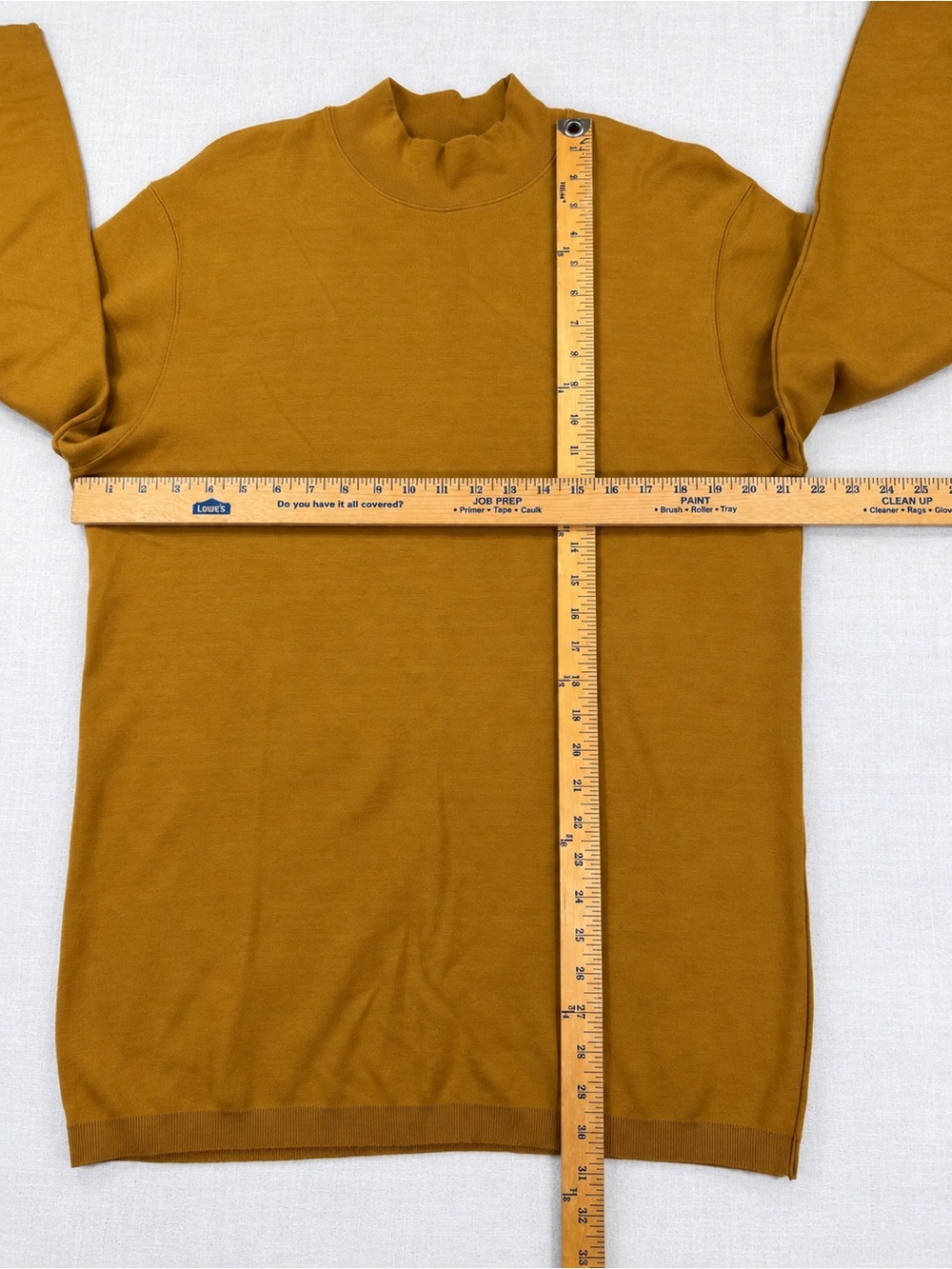 Liz Claiborne Liz & Co Women’s Mock Neck Sweater Golden Ochre 100% Cotton Size M - Picture 7 of 7